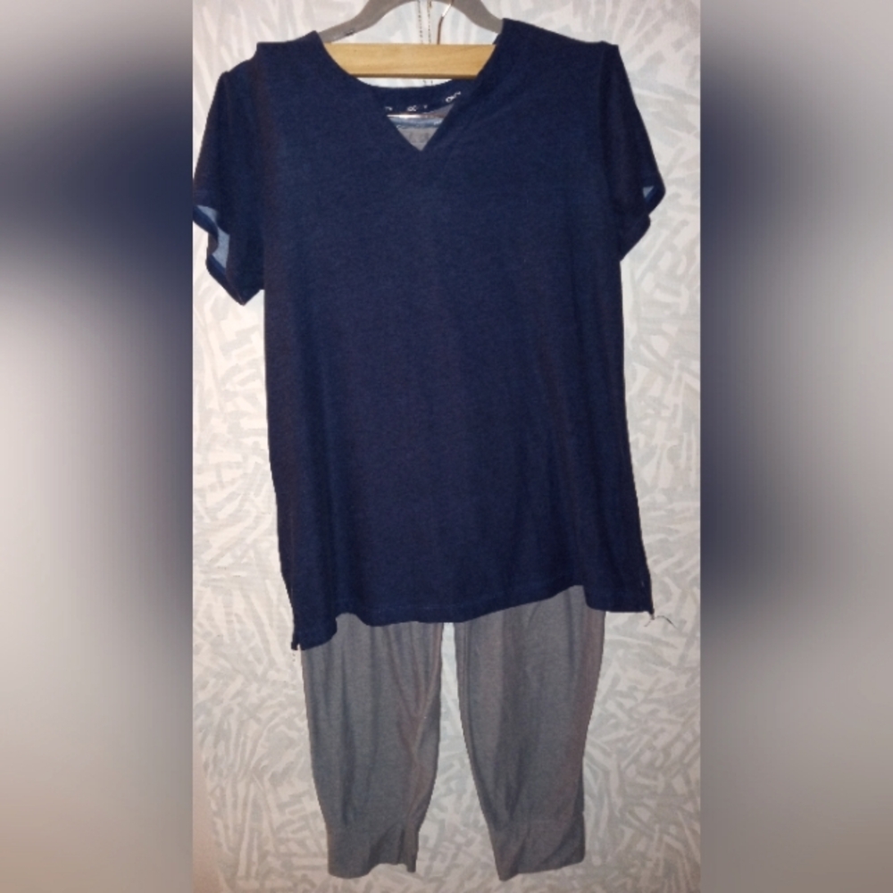 Jockey, Women's pajamas, shirt and joggers color blue and gray